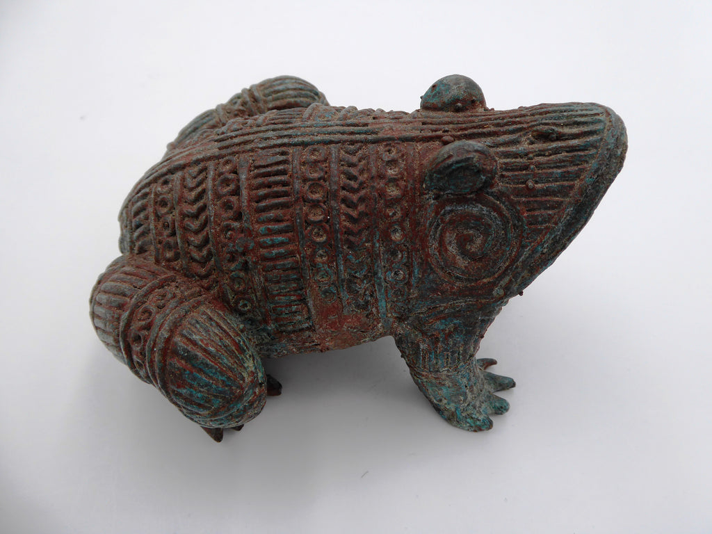 Beau et lourd Bronze grenouille d'Asie