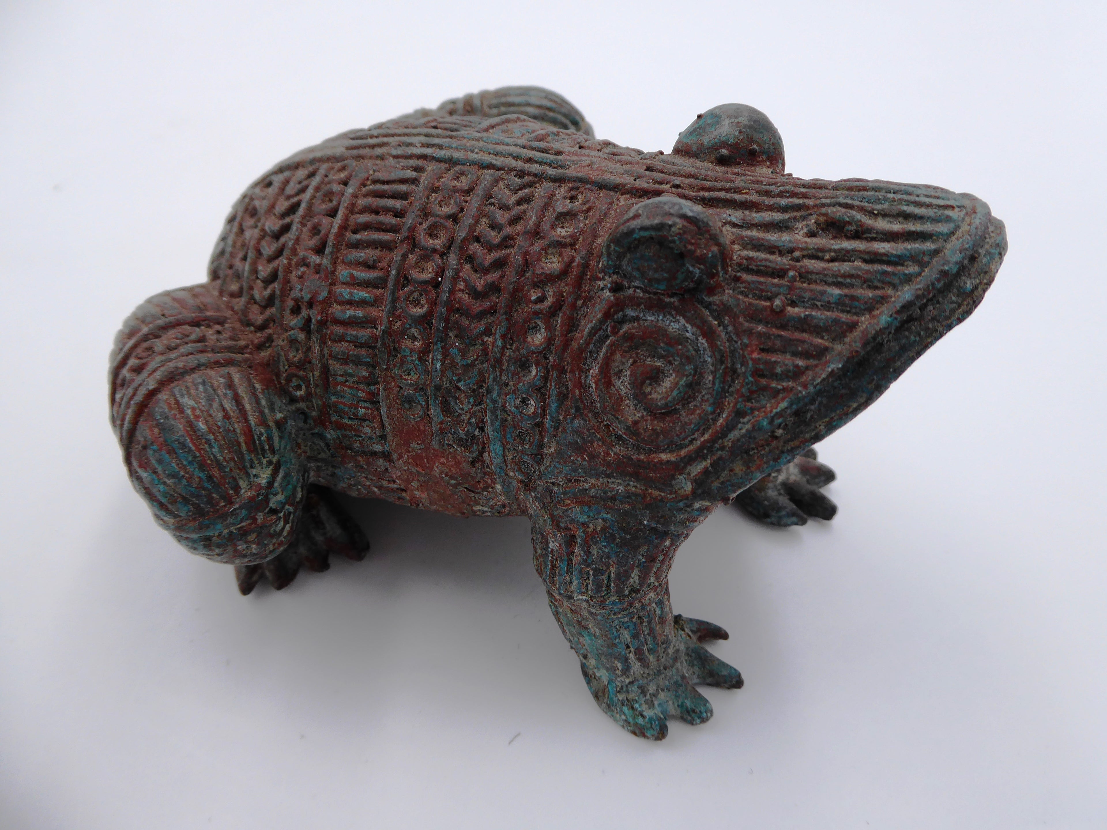 Beau et lourd Bronze grenouille d'Asie