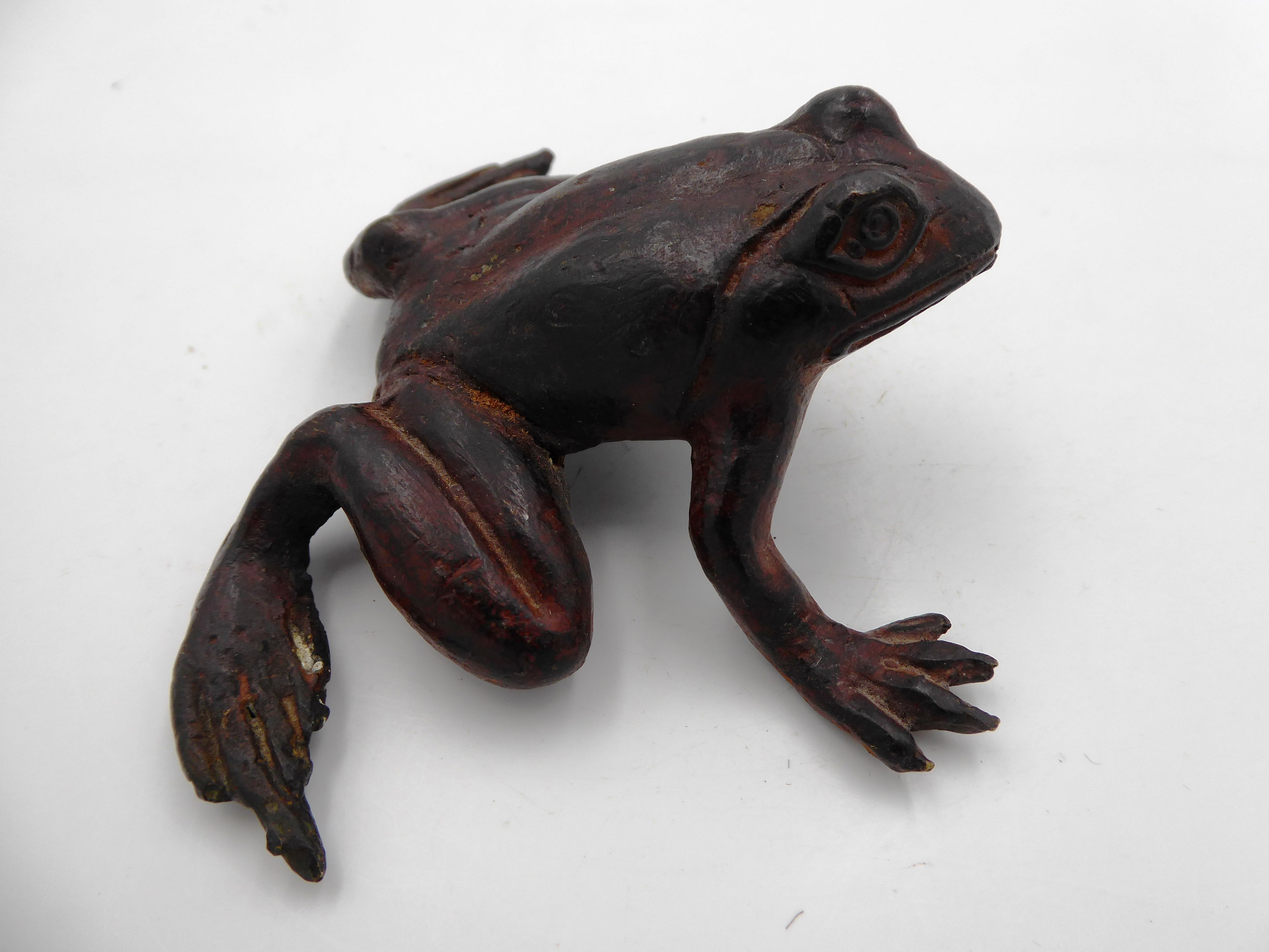 Paire de grenouille en bronze