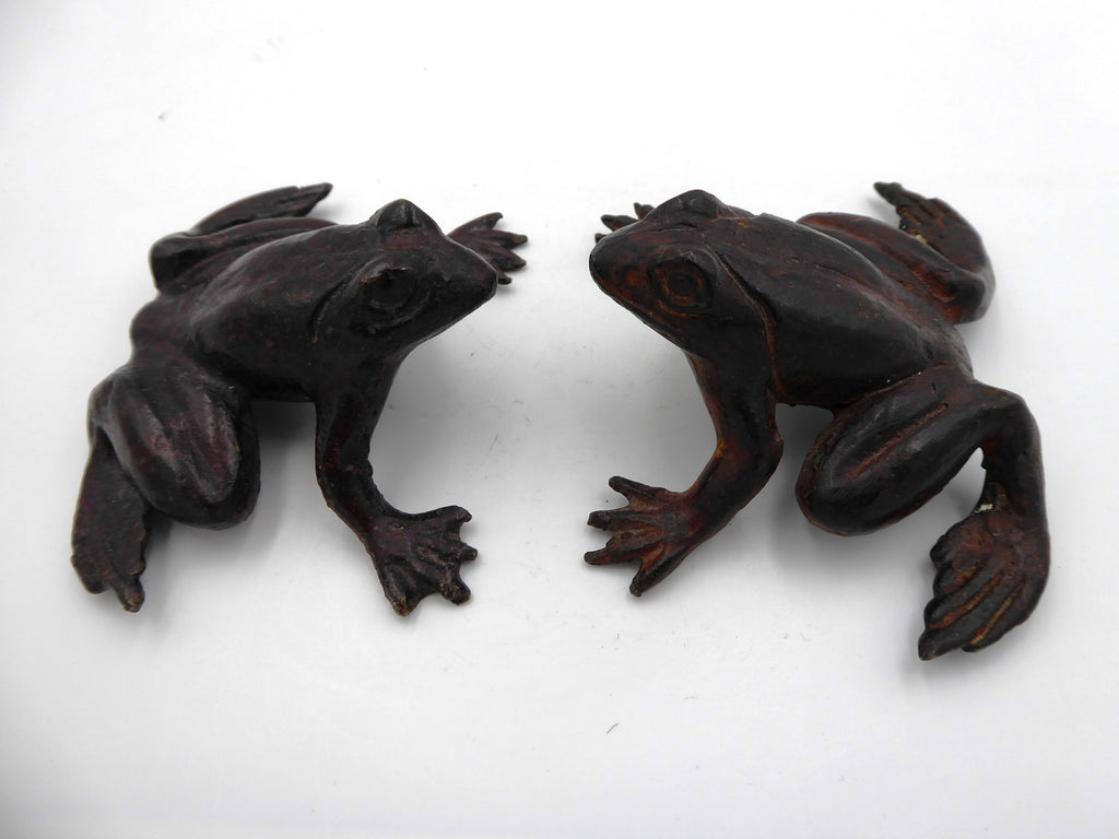Paire de grenouille en bronze
