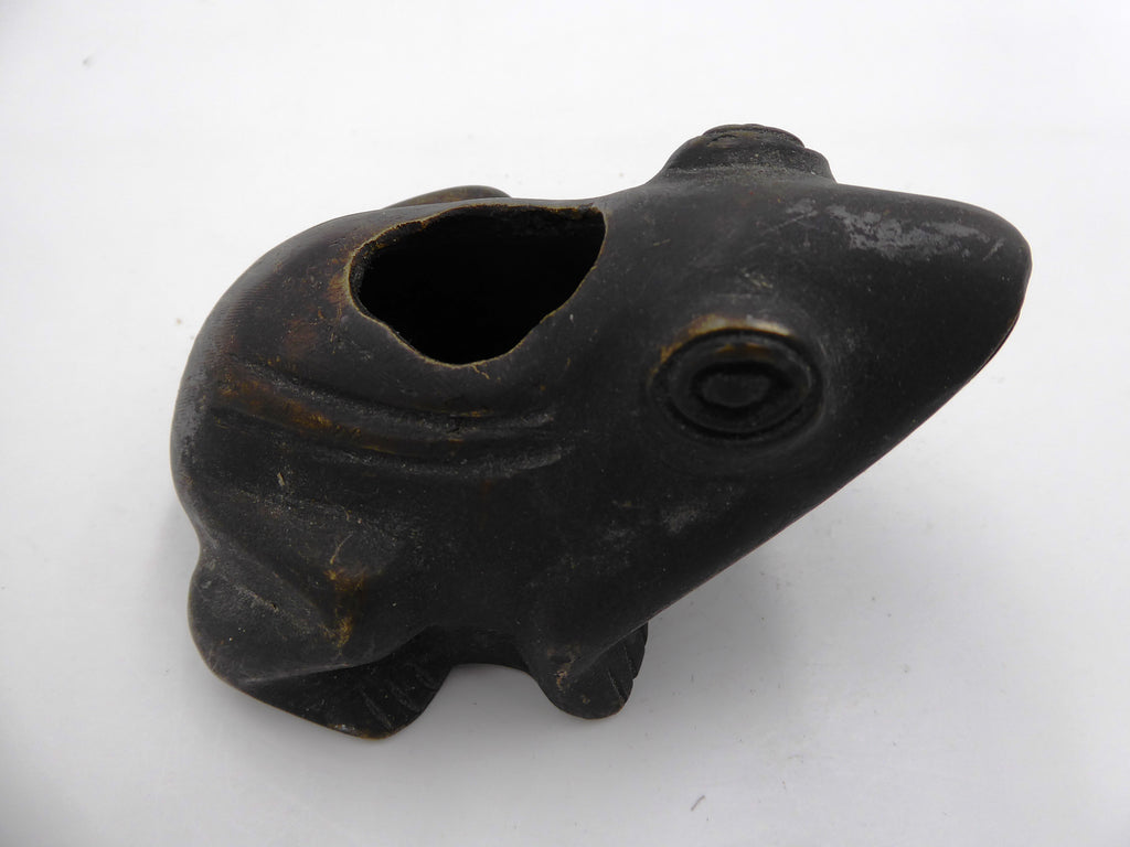 Bronze grenouille pouvant servir de cendrier