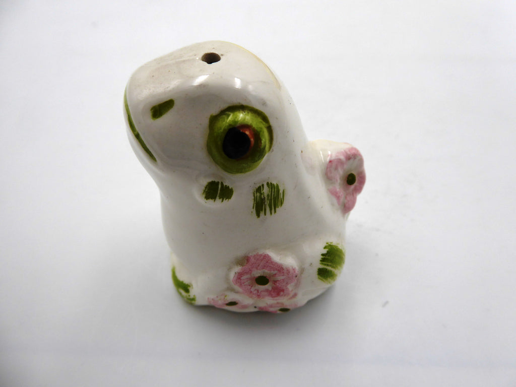 Couple de grenouilles en céramique blanche