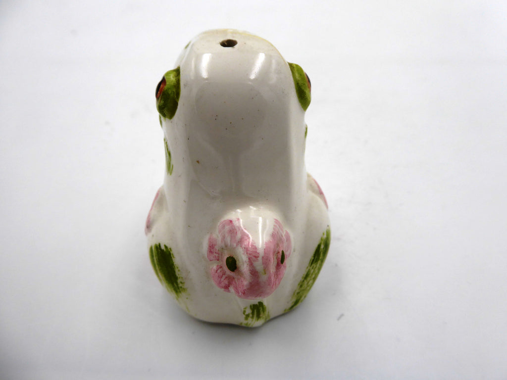 Couple de grenouilles en céramique blanche