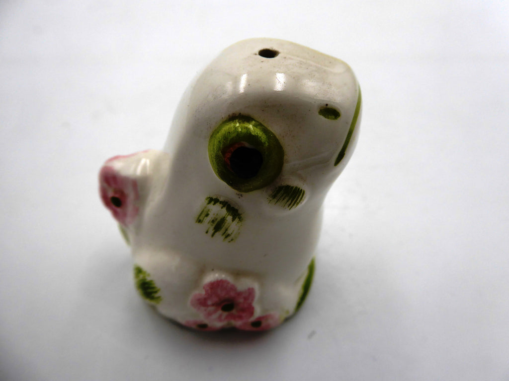 Couple de grenouilles en céramique blanche