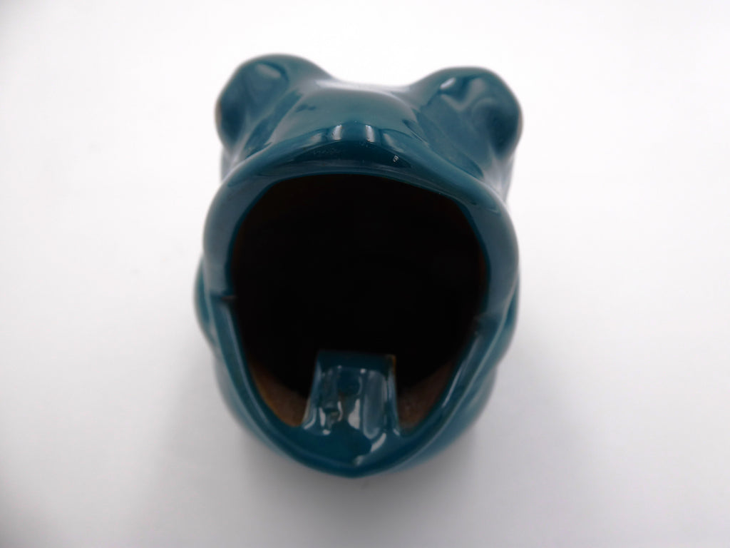 Cendrier grenouille bleu