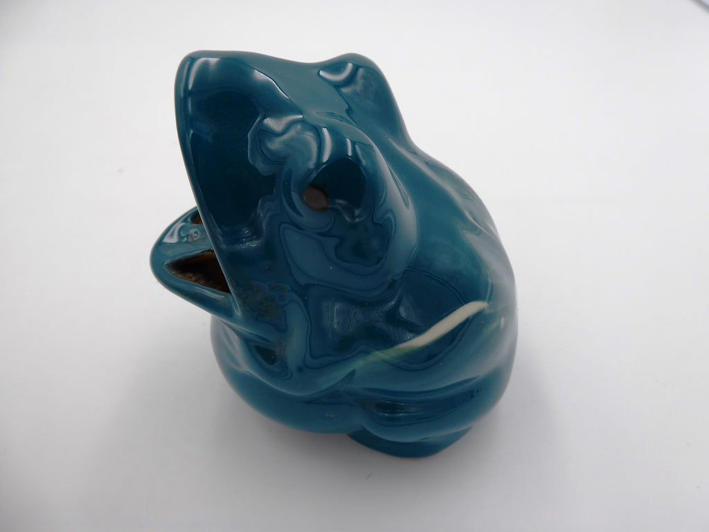 Cendrier grenouille bleu