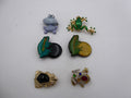 lot de six broches grenouilles variées
