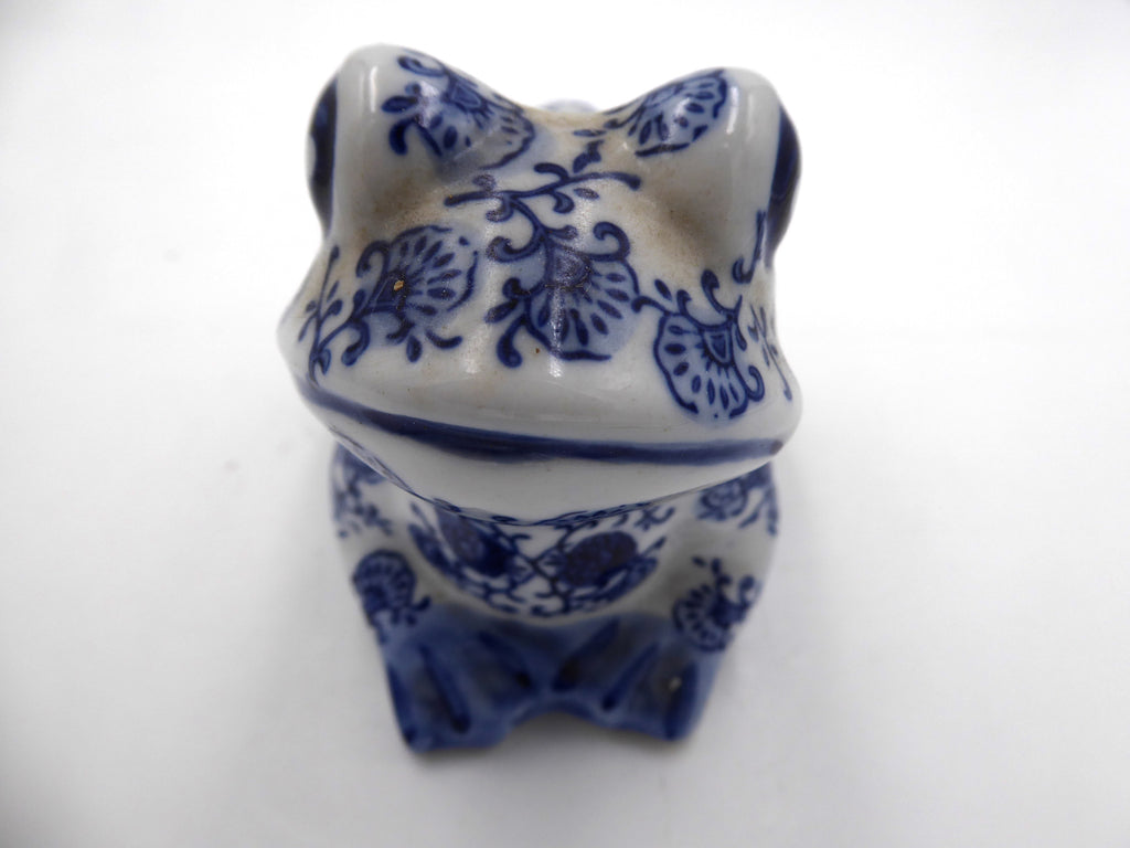 Porcelaine blanche peinte à la main décor bleu