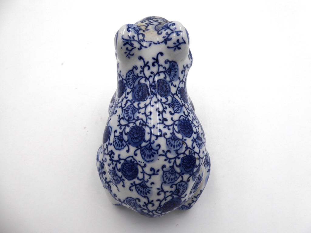 Porcelaine blanche peinte à la main décor bleu