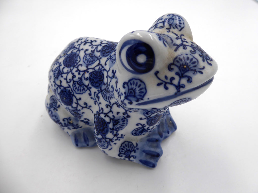 Porcelaine blanche peinte à la main décor bleu
