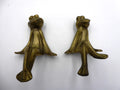 Couple de grenouille assis en laiton (Modèle le plus grand que nous proposons pour ce style)