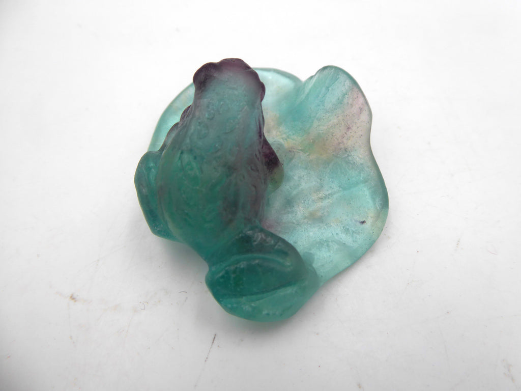 Petite grenouille DAUM sur un nénuphar