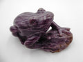 Grosse grenouille violette veine blanche (Kunzite ?) Venant d'Afrique du sud