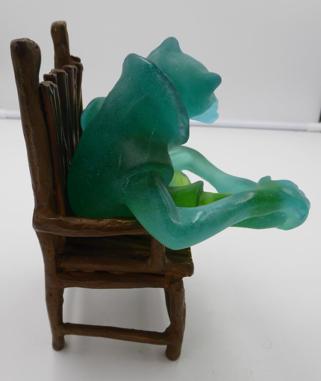 DAUM  La grenouille philosophe (Gilles de Kerverseau - Pièce unique retravaillée par Gérald FRANZETTI)