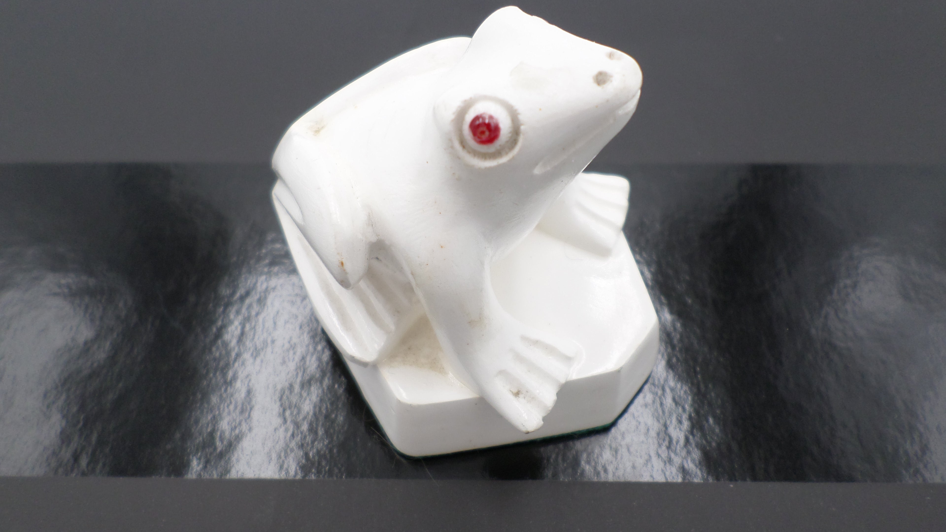 Grenouille en plastique blanche