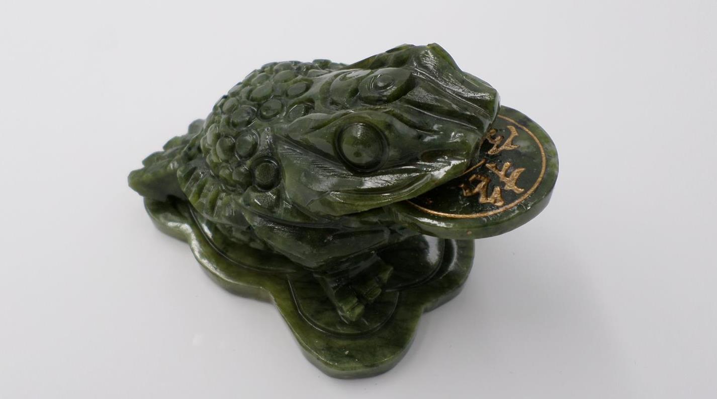 Crapaud de prospérité en jade