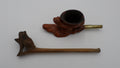 Deux pipes grenouilles dont une signée GAMBIER CIRCA 1900 - Une en terre cuite et l'autre en bois