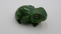 Petite grenouille en pierre vernis vert