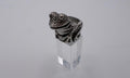 Bague chevalier en métal argenté