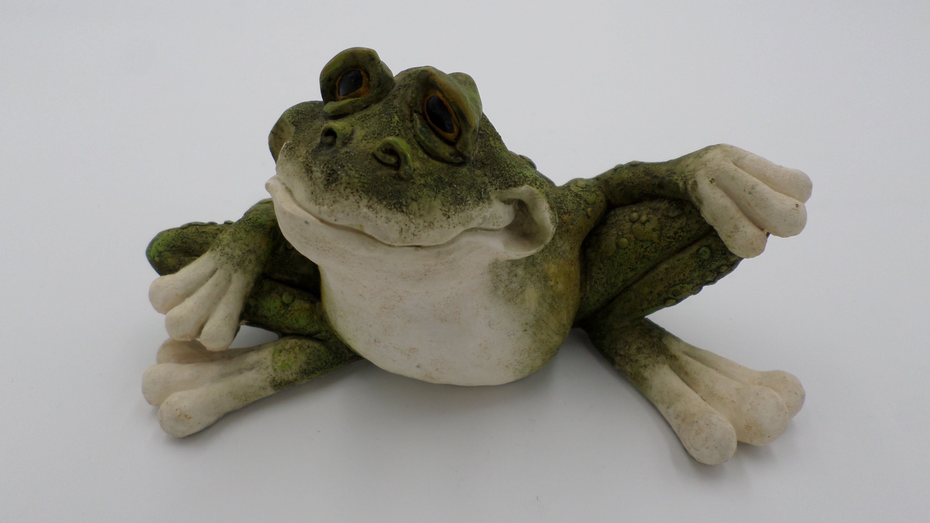 Grenouille en pierre blanche et verte venant de CHINE