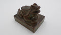Grosse grenouille sculptée en grès vernissé - Signature GENTIL et BOURDET à Boulogne