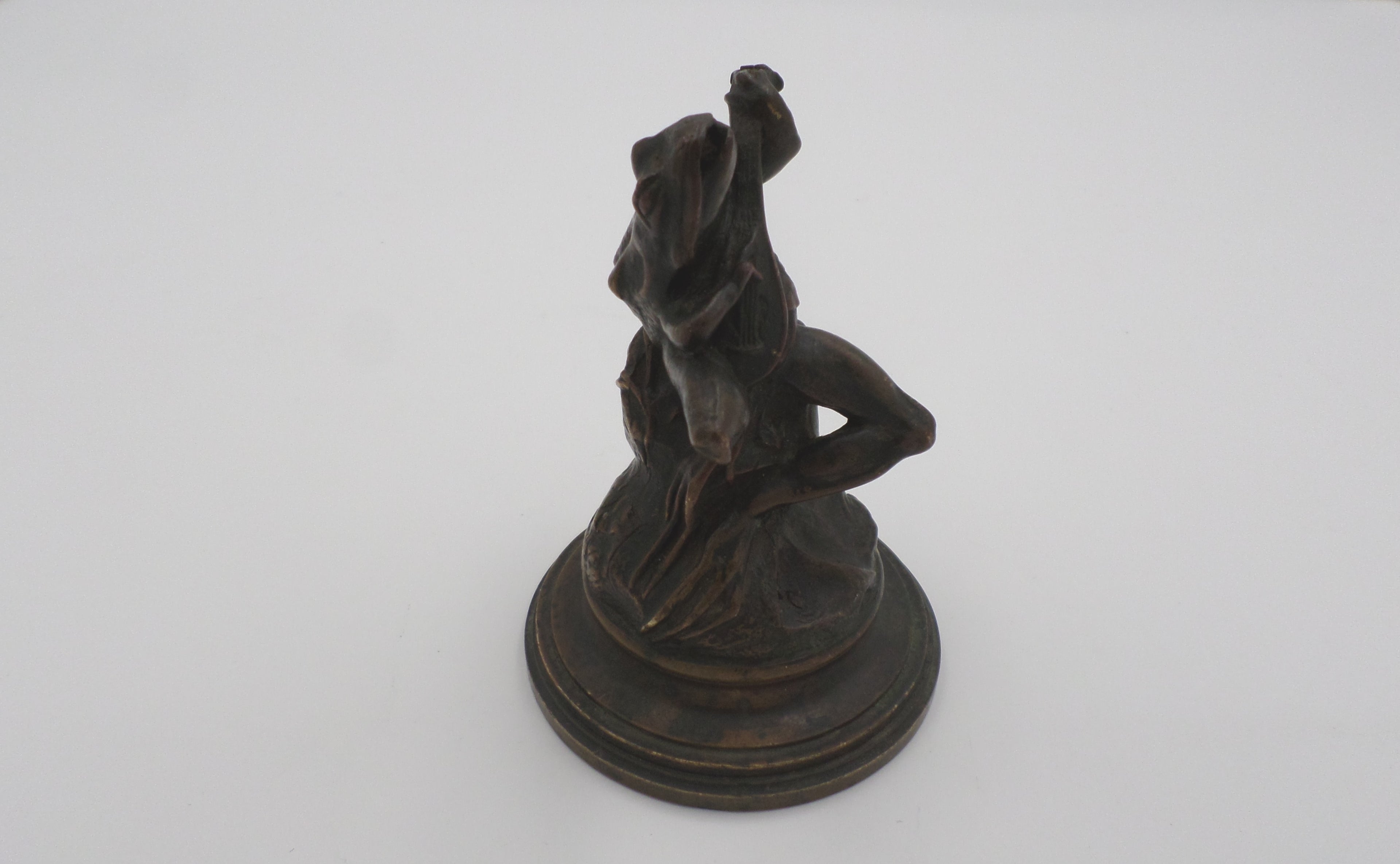 Grenouille à la mandoline signé Auguste Nicolas CAIN (1821-1894)