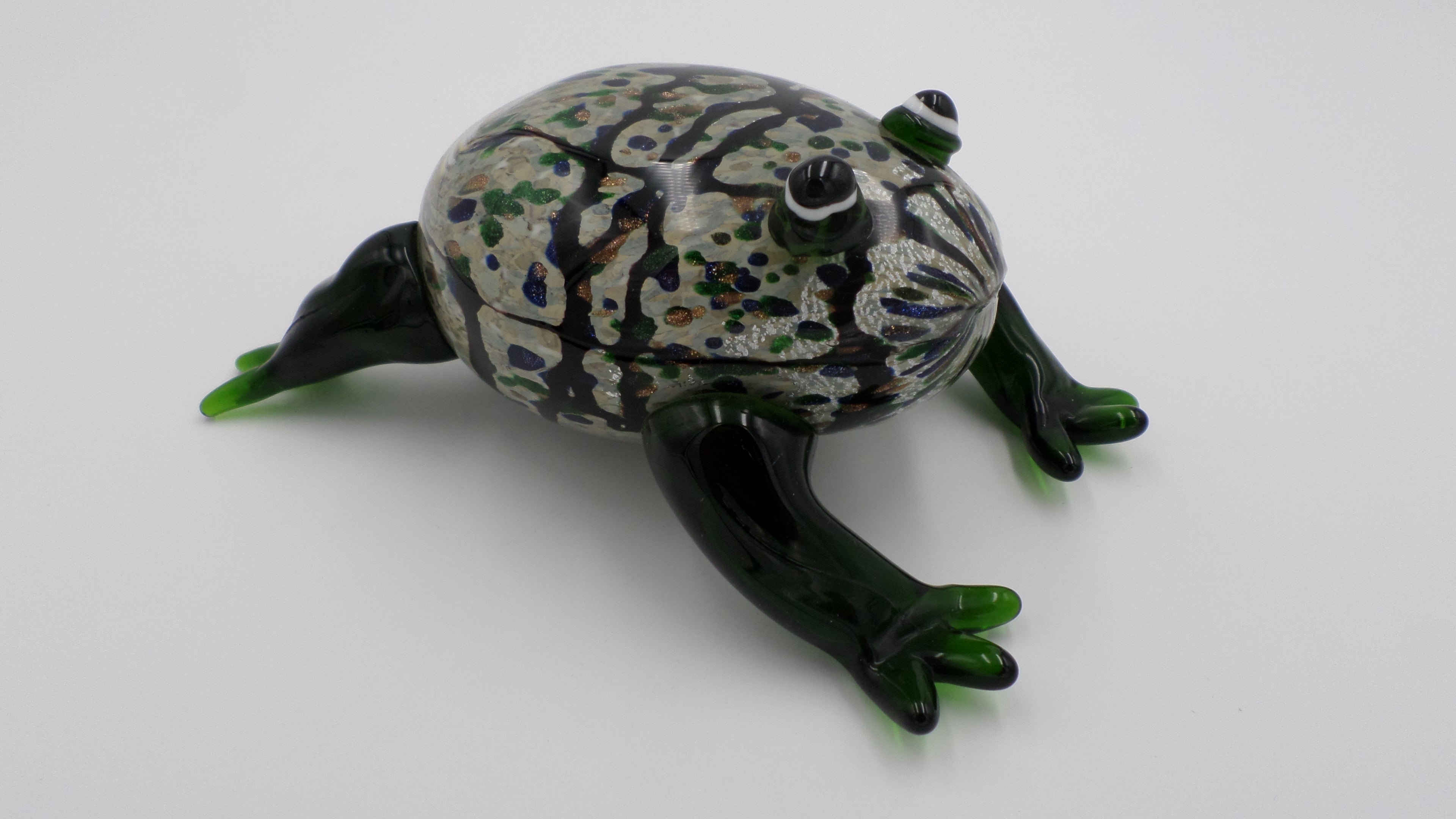 Grosse grenouille en verre soufflée