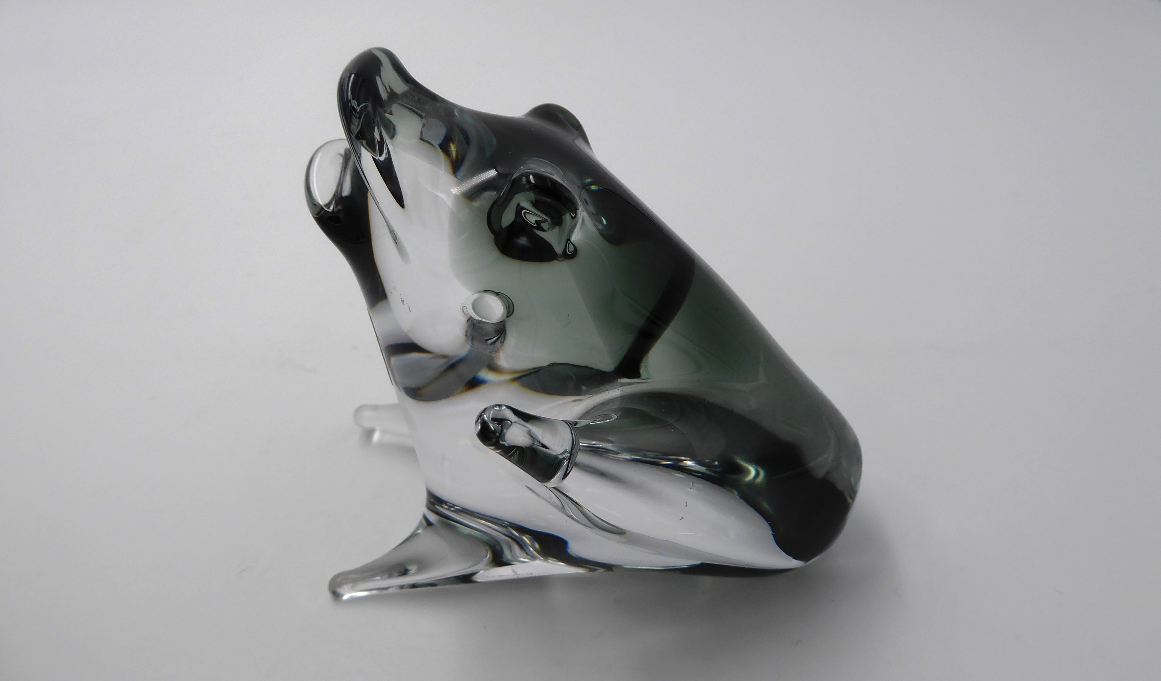 Superbe grenouille en verre soufflé MURANO signé MASSON & Cie