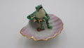 Ancien cendrier grenouille à bordure doré