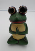 Grenouille ancienne terre cuite peinte zen