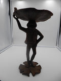 Statue grenouille en fonte hauteur 38 cm -