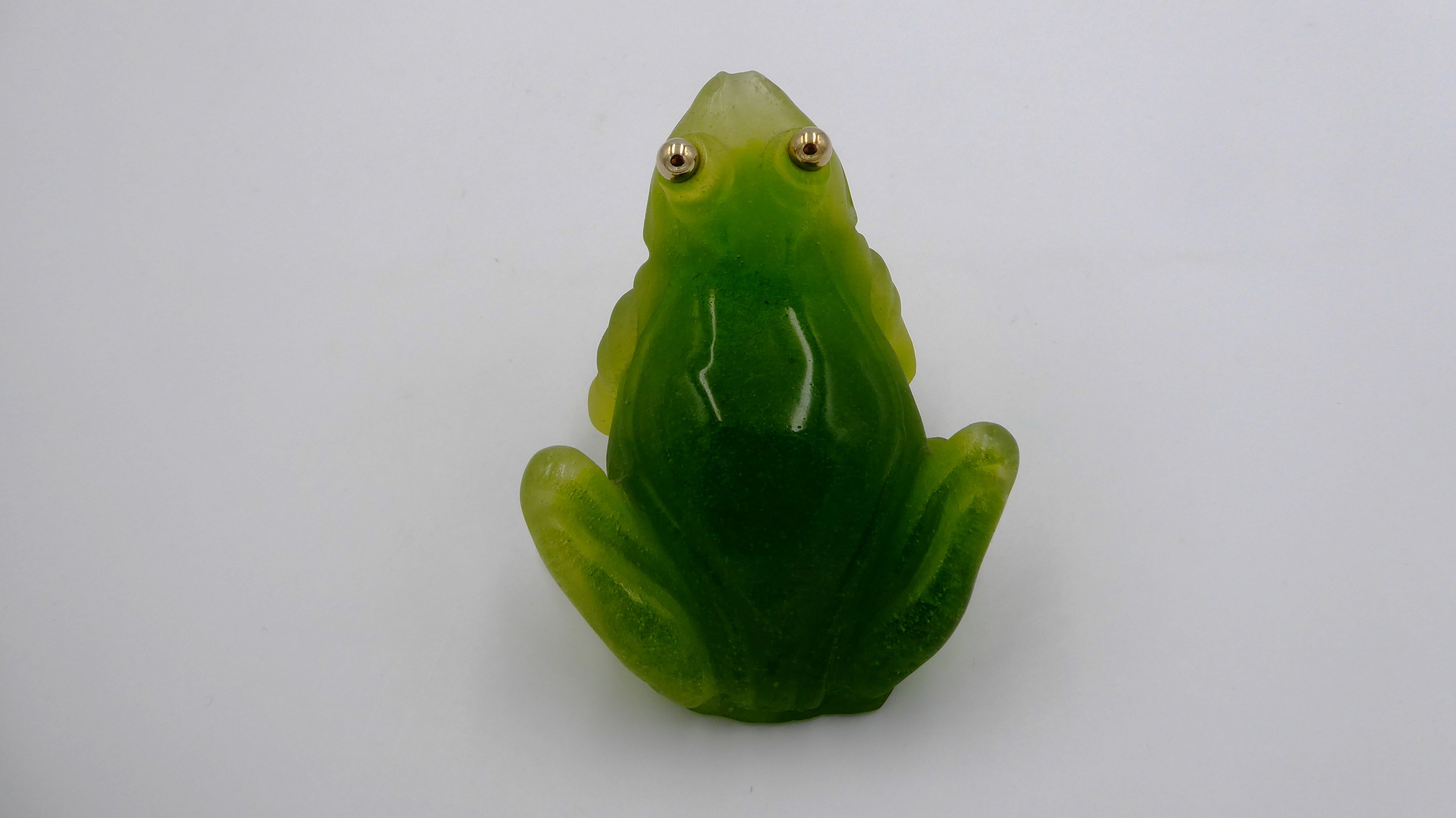Grenouille DAUM aux yeux dorés