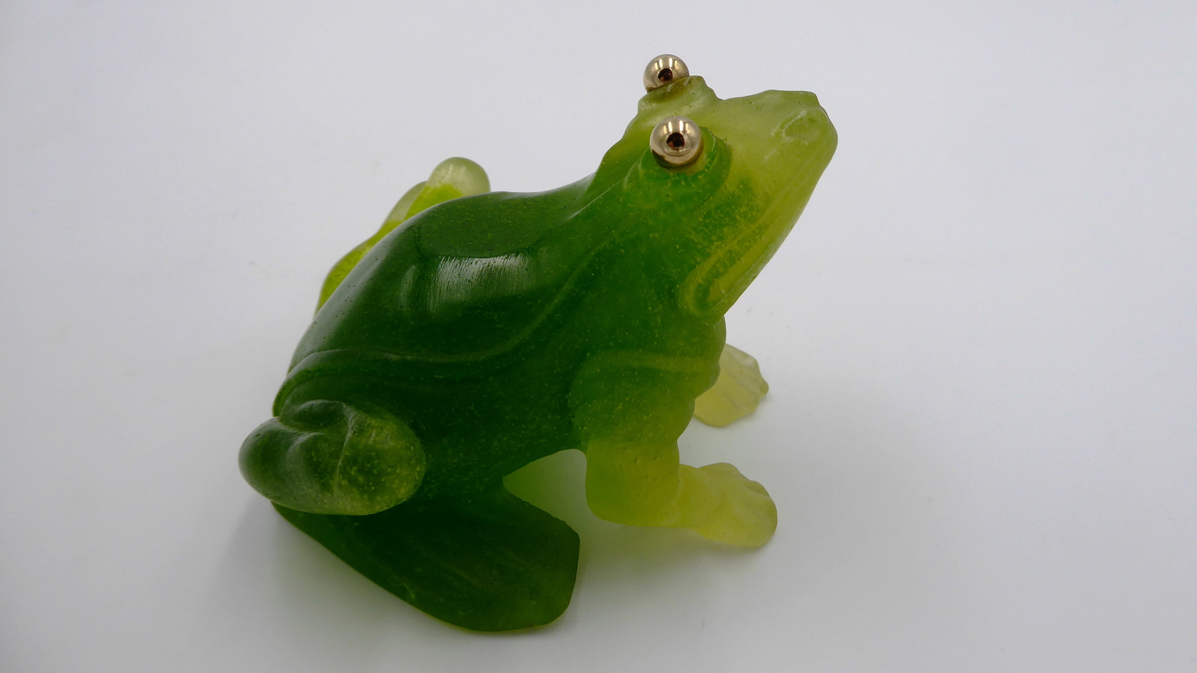 Grenouille DAUM aux yeux dorés
