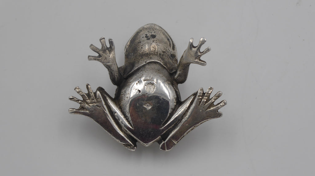 Grenouille en argent massif poinçonnée