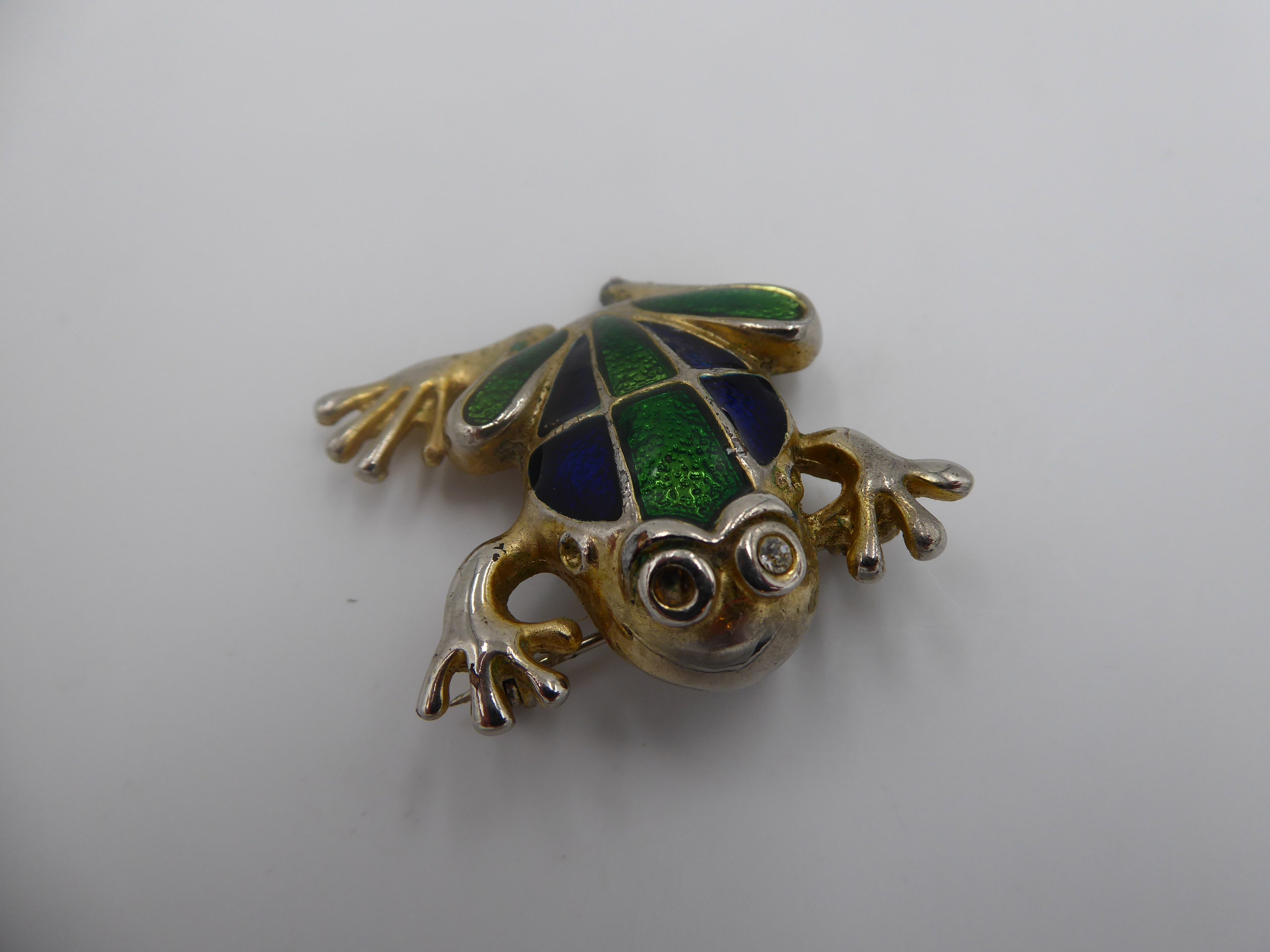 Broche grenouille ancienne provenant d'un bijoutier de ROUEN