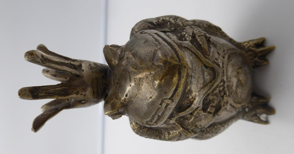 Rare roi grenouille en bronze argenté