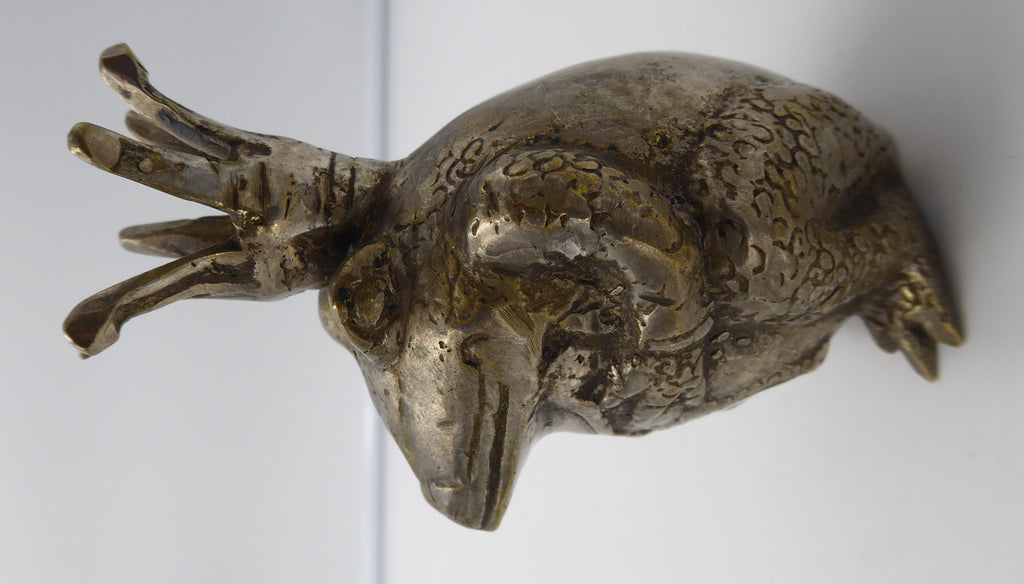 Rare roi grenouille en bronze argenté