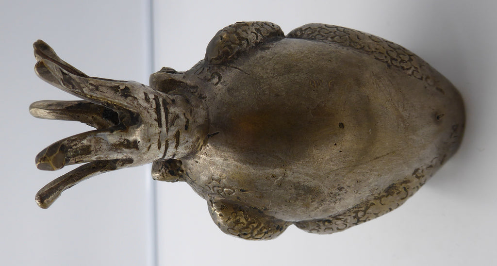 Rare roi grenouille en bronze argenté