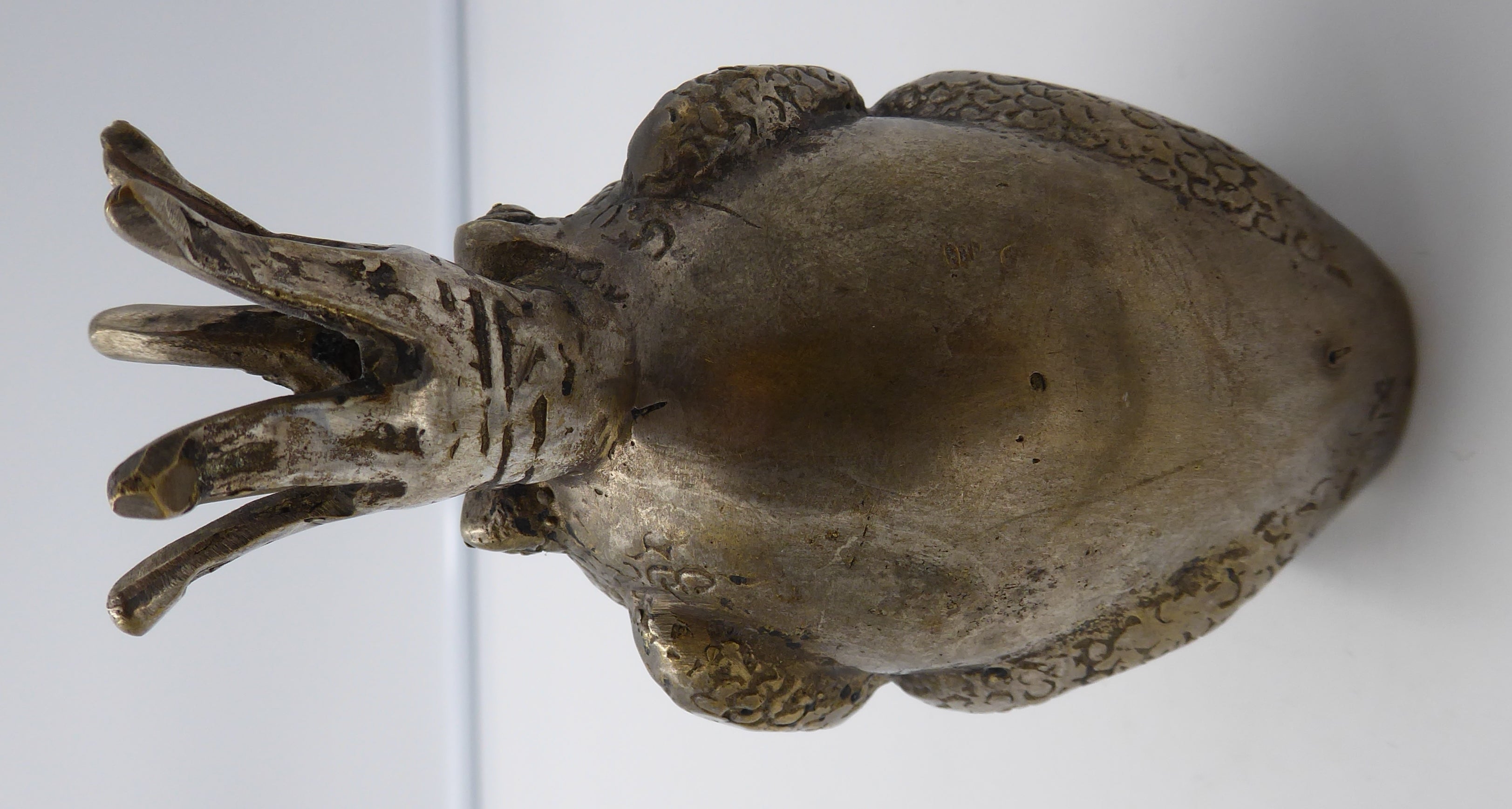 Rare roi grenouille en bronze argenté