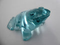Grenouille en cristal bleuté