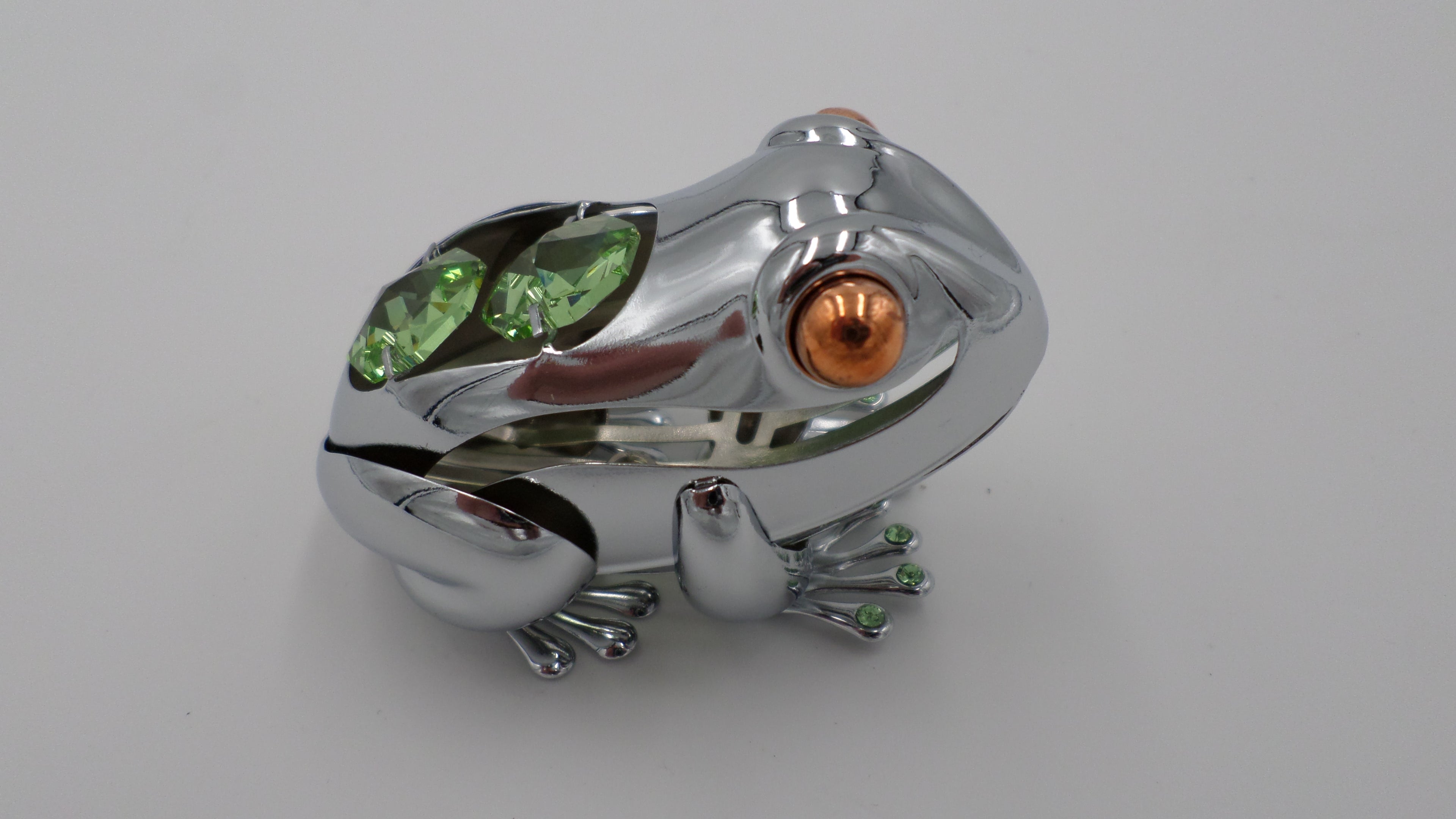 Grenouille ton argent avec cristaux SWAROVSKI