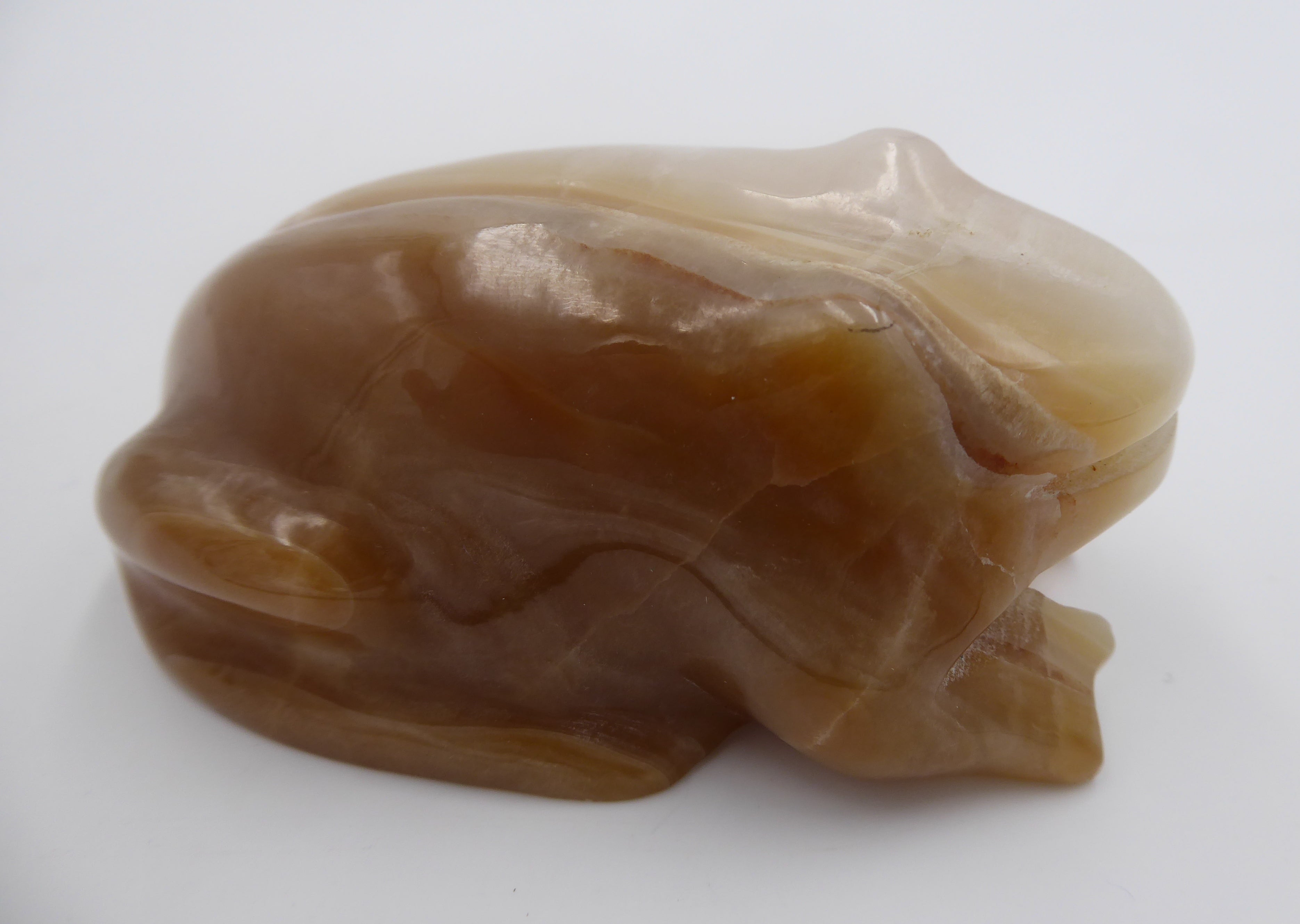 Grenouille sculptée dans de l'onyx