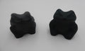 Couple de grenouille japonaise en laiton massif peint