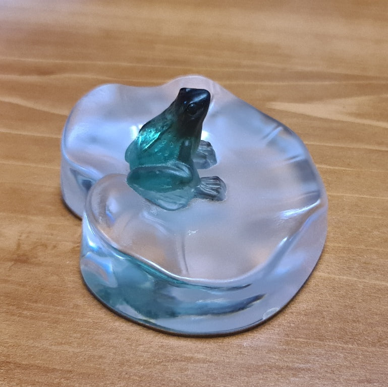Baguier grenouille DAUM en pâte de verre