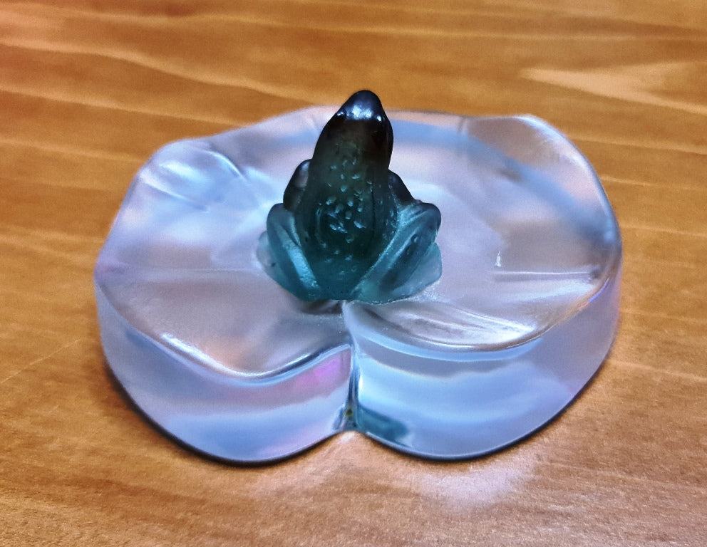 Baguier grenouille DAUM en pâte de verre