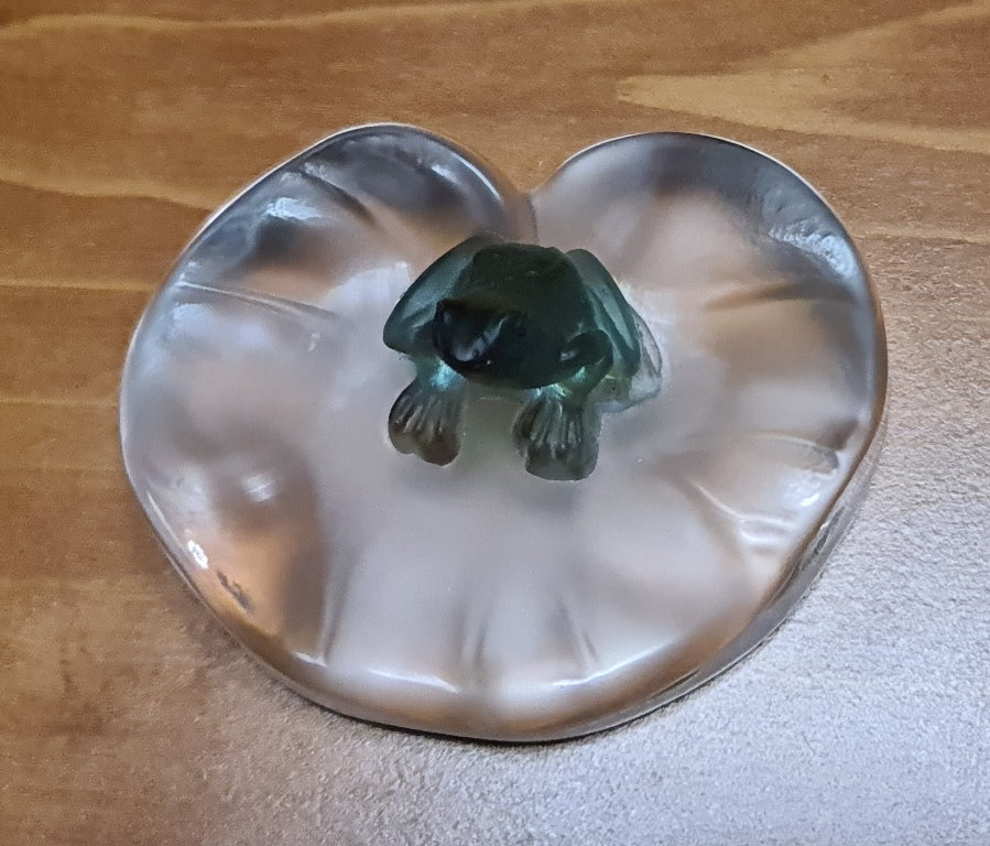 Baguier grenouille DAUM en pâte de verre