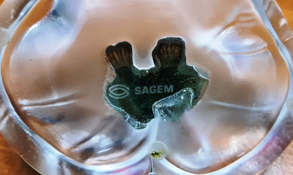 Baguier grenouille DAUM en pâte de verre