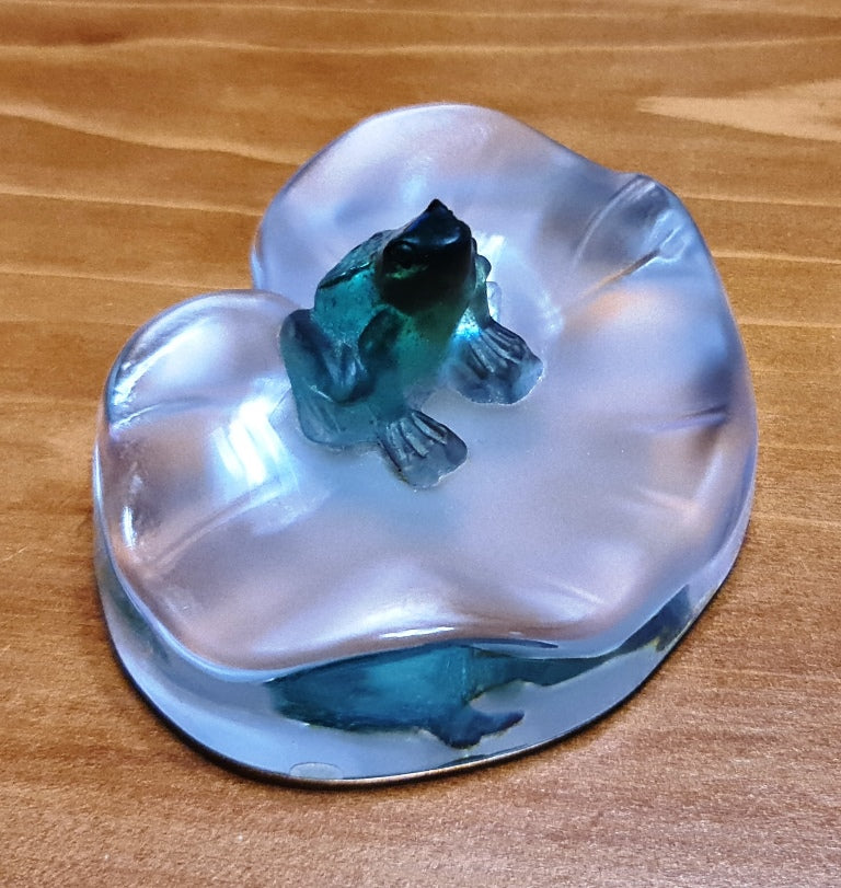 Baguier grenouille DAUM en pâte de verre