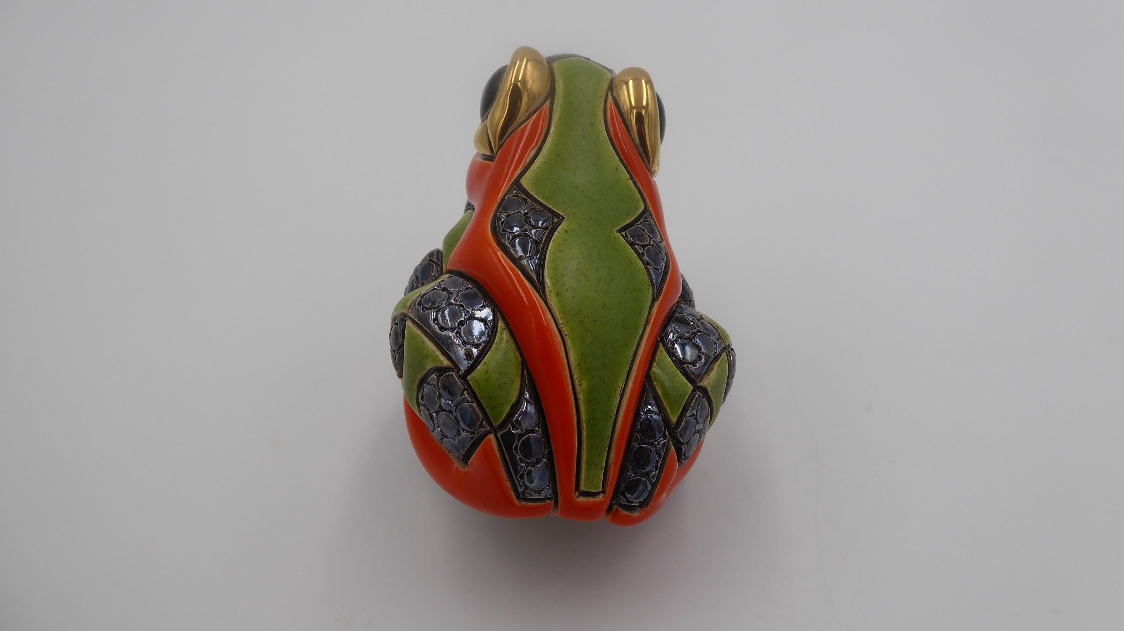 Très belle céramique DE ROSA orange et verte