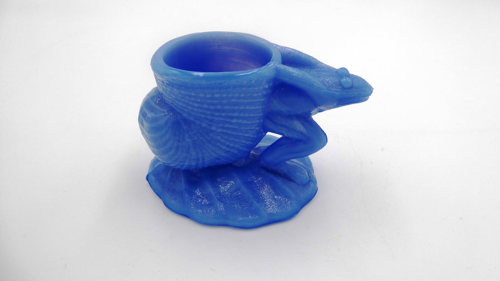 Grenouille en opaline tirant un escargot - Porte cure-dents